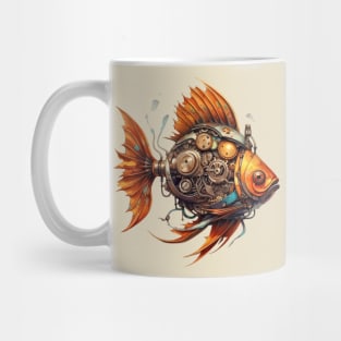 Steampunk Vintage Robotic Goldfish Mug